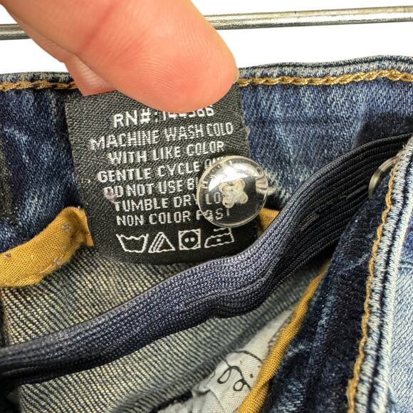 8IGTH/DSTRKT Medium Wash Distressed Embroidered Skinny Denim Jeans Size 15-16 - Picture 10 of 12